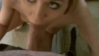 Photo shoot of blond giving head