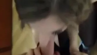 Cum swallowing slut made a video