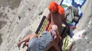 Cock sucking on the beach