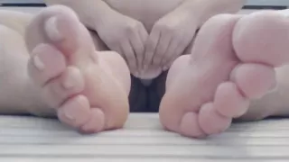 BBW Feet Fetish and Orgasm.