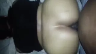 Randy brunette chick bends over for a huge black dick