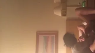 Loving wife satisfying her handsome spouse on a lazy afternoon