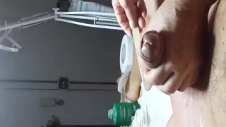 Getting my dick waxed while it's hard like a rock