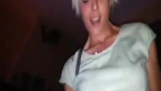 Blonde cowgirl is riding her boyfriend's stiff boner