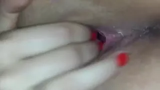 Closeup while I masturbate my wet pussy