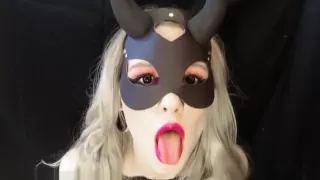 Happy halloween blowjob - funny FAKE cum