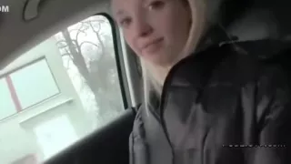 Handjob car black nylon jacket