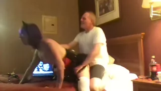 trans cosplay fingered and fucked threesome