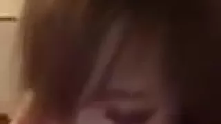 tired asian girl woken up to blow boyfriends dick