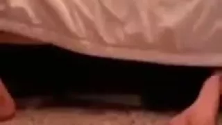 sisters friend rubs her pussy in shorts