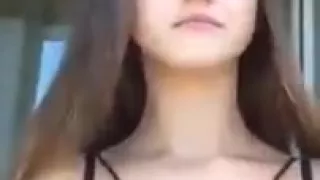 cute teen on the balcony in sexy bikini