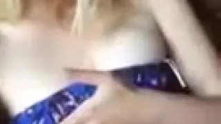 blonde teen teasing for her private periscope and shows tits