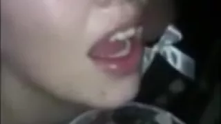 teen drinks cum out of every dick at club