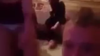 drunk teen goes crazy at a party