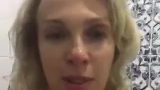 Milf gives blowjob in changing room