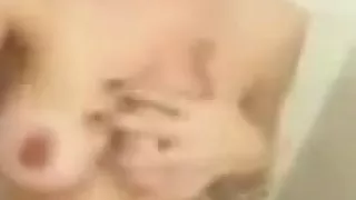 horny teen masturbates on the toilet