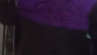 american girl in neon bikini