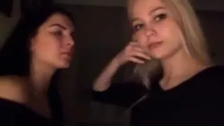 blonde russian cant step kissing her friend