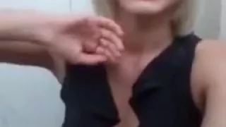 drunk russian girl in cute skirt