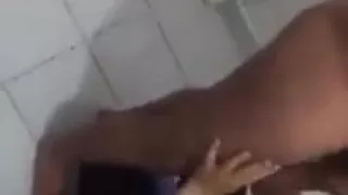 fat turkish teen sucks off two guys in toilet