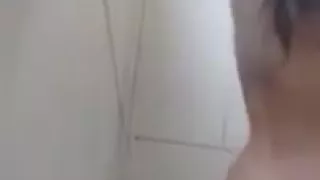 latina girl with nice booty taking a shower