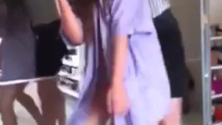 russian teens having a dance party