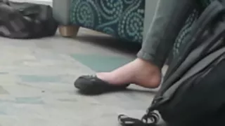Amazing Shoeplay in Library