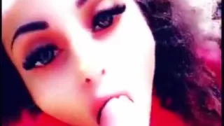 twice cum in the mouth beauty teen in the woods! Exotic black-eyed princess