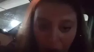 cute bbw sneaking out to suck bbc while husband is inside