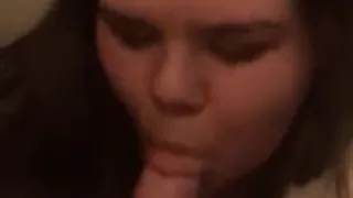 18 year old girl sucking a big cock