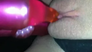 Close Up Pussy Dildoing Action