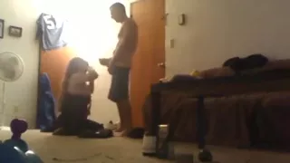 Crazy private old young, brunette, eyefucking porn clip