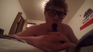Short-haired Mature With Glasses Deepthroats A Big Black Sex Toy