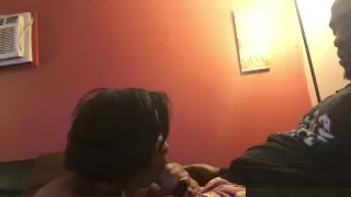 Ebony Girlfriend Sucks On A Big Black Cock Like A Pro