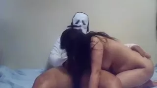 Exotic homemade brunette, shaved pussy, dildo sex scene