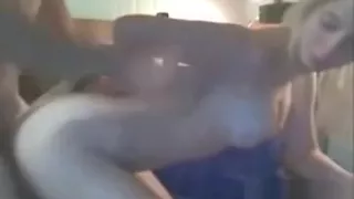 Dick enters mouth & twat