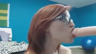 Pretty Webcam Girl Gives Awesome Blowjob