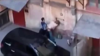 Chubby Mature with her boyfriend fucking on public