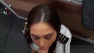 Naughty Stewardess gets fucked hardcore style