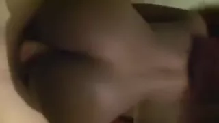 Slutty ebony bitch rides fat white cock