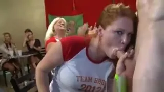 Oiled men swinging their big dicks on craving women