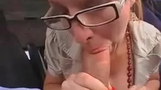teen in glasses giving blowjob  like a dirty teacher