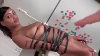 Duct tapped choco teen threaten to piss