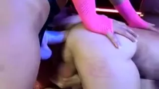 Femdom Katja performs public anal humiliation