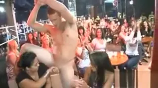 Disrobe dancer screwed at hen-party