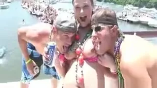 Public Boat sex party with wild chicks
