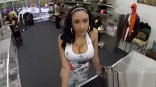 Hot big tits latina girl pawns her pussy and banged for cash