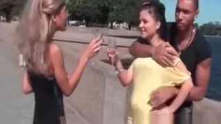 Cute brunette babe gets a big black dick