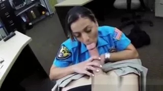 Real pawnshop sex with bigass cop in uniform