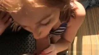 Oral stimulation by a beautiful amazing bitch